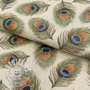 Tissu déco Linenlook Peacock Feather Chique