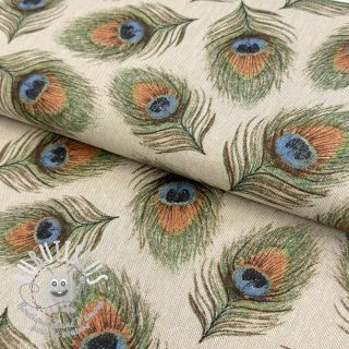 Tissu déco Linenlook Peacock Feather Chique
