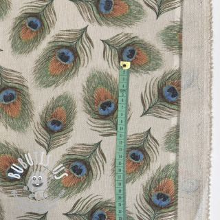 Tissu déco Linenlook Peacock Feather Chique