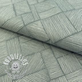 Tissu déco Linenlook Line Diagonal Patchwork soft green