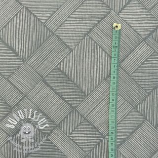 Tissu déco Linenlook Line Diagonal Patchwork soft green