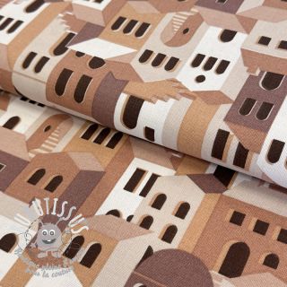 Tissu déco premium Brick houses