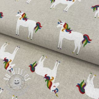 Tissu déco Linenlook Unique unicorn