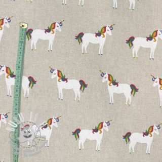 Tissu déco Linenlook Unique unicorn