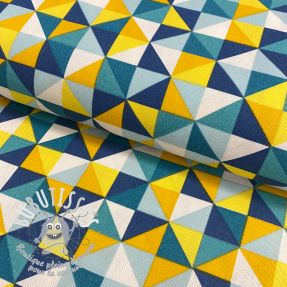 Tissu déco premium Diamond triangle blue