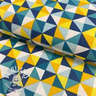 Tissu déco premium Diamond triangle blue
