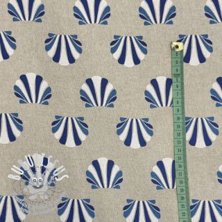 Tissu déco Linenlook Seashell blue
