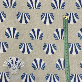 Tissu déco Linenlook Seashell blue
