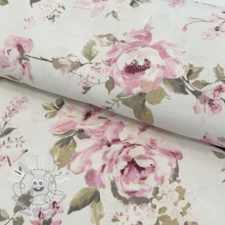 Tissu déco premium Classic Painted Rose DOUBLE