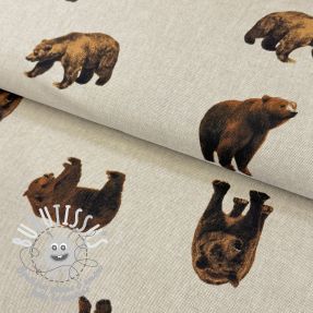 Tissu déco Linenlook Brown bear
