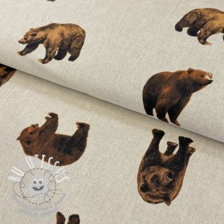 Tissu déco Linenlook Brown bear