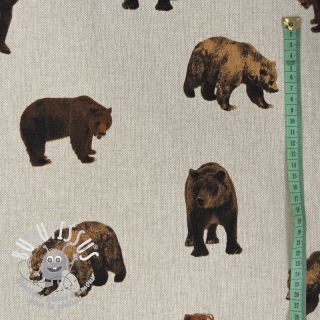 Tissu déco Linenlook Brown bear