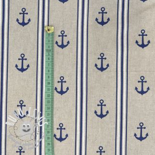 Tissu déco Linenlook Anchor navy