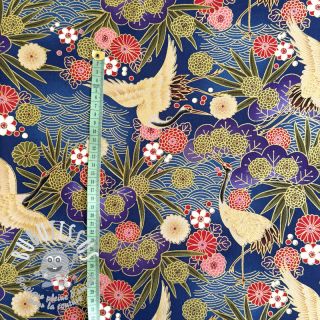 Tissu coton JAPAN Misaki bleu