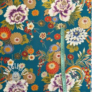 Tissu coton JAPAN Chihiro turquoise