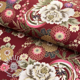 Tissu coton JAPAN Chihiro rouge