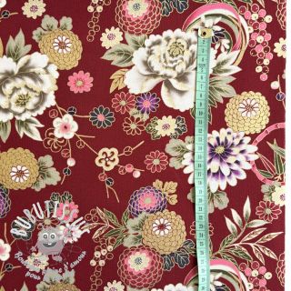 Tissu coton JAPAN Chihiro rouge