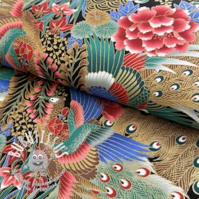 Tissu coton JAPAN Hoshi emeraude