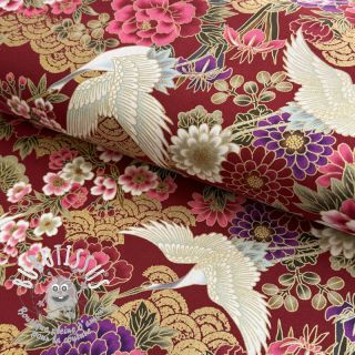 Tissu coton JAPAN Tanuri rouge