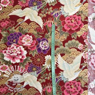 Tissu coton JAPAN Tanuri rouge