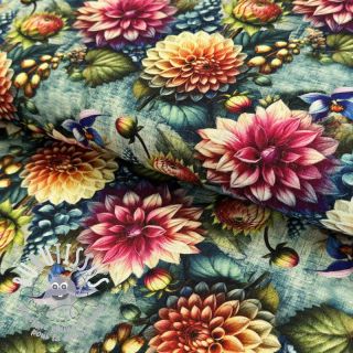 Viscose lin Clover design E digital print