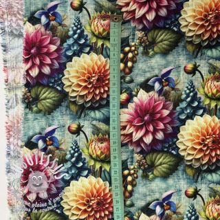 Viscose lin Clover design E digital print