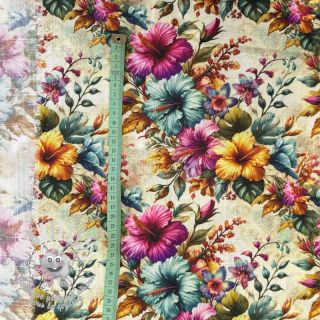 Viscose lin Clover design B digital print
