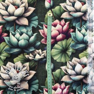 Viscose lin Marigold design E digital print