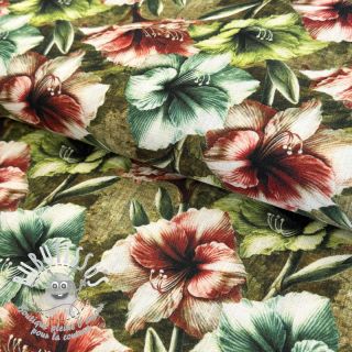 Viscose lin Azalea design C digital print