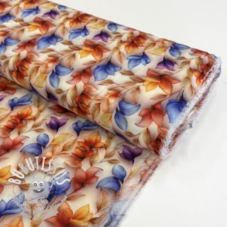 Viscose RAYON POPLIN Leafs design D digital print