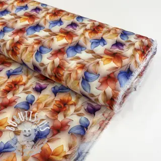Viscose RAYON POPLIN Leafs design D digital print