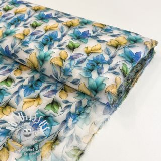 Viscose RAYON POPLIN Leafs design A digital print