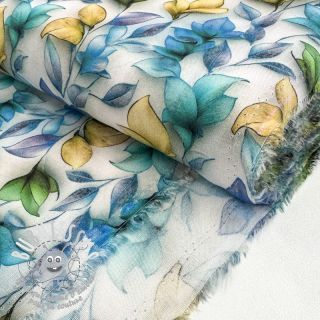 Viscose RAYON POPLIN Leafs design A digital print