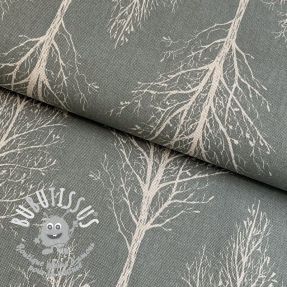 Tissu déco Linenlook Forest Tree Silhouette soft green