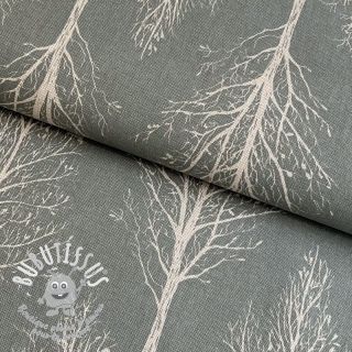 Tissu déco Linenlook Forest Tree Silhouette soft green