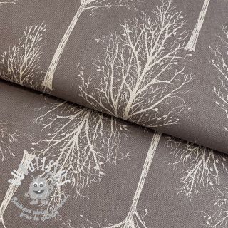 Tissu déco Linenlook Forest Tree Silhouette grey