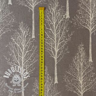 Tissu déco Linenlook Forest Tree Silhouette grey