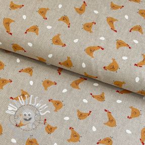 Tissu déco Linenlook Little Happy Chicken