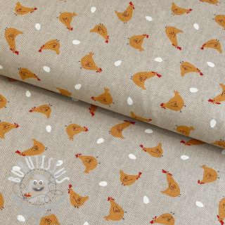 Tissu déco Linenlook Little Happy Chicken