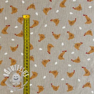 Tissu déco Linenlook Little Happy Chicken