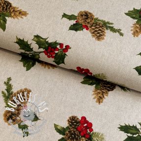Tissu déco Linenlook Pine needles and cones