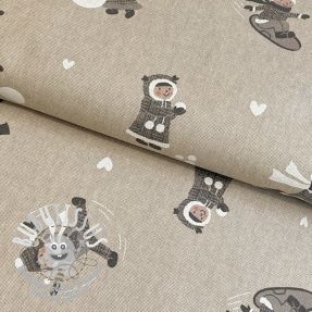 Tissu déco Linenlook Kids Playing Snow
