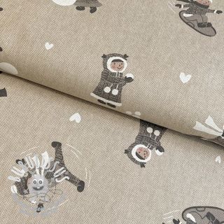 Tissu déco Linenlook Kids Playing Snow