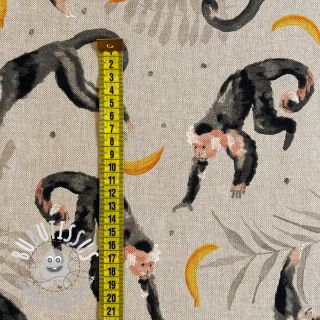 Tissu déco Linenlook Monkey Bananas