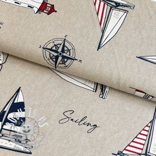 Tissu déco Linenlook Sailing yacht club