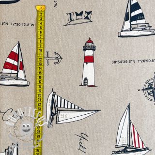 Tissu déco Linenlook Sailing yacht club