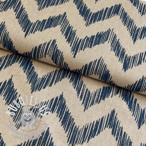 Tissu déco Linenlook Wavy stripes navy