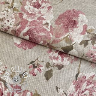 Tissu déco Linenlook Classic Painted Rose
