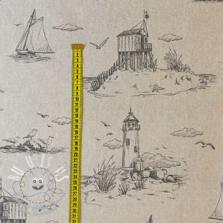Tissu déco Linenlook Pendrawing Nautical Scene