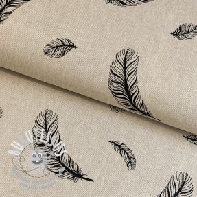 Tissu déco Linenlook Big feathers